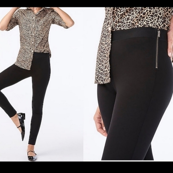 J. Crew The Gigi black leggings size zipper size 0 - Picture 2 of 9